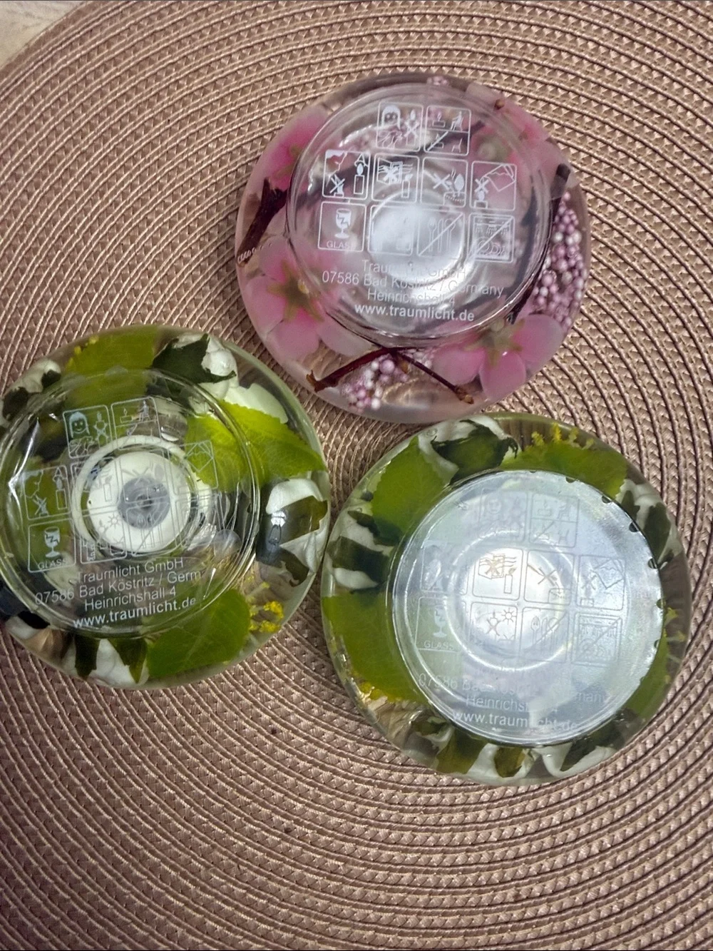 DREAMLIGHT 🔥 🌸Floral Resin Tealight Holder Set Made in Germany
